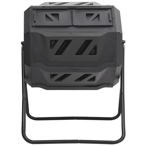 Compostiera da Giardino Nera 73x64x95 cm da 160 L - Foto 2