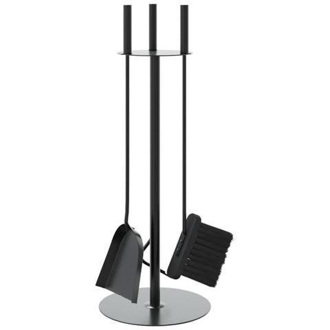 Set Attrezzi Per Caminetto 4 Pz 22x59 Cm In Acciaio - Foto 2
