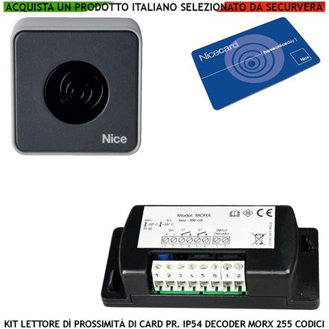Kit Lettore Card O Tessera Decodifica Il Rfid Ip55 Centralina Morx Bluebus Riconosce Memorizza 255 Codici Conferma Di - Foto 1