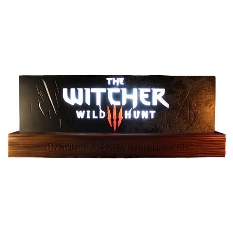 Luce Notturna Neon Wireless The Witcher Wild Hunt Ricaricabile, Bianco / Nero - Foto 1