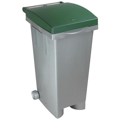 Bidone Con Ruote Per Raccolta Differenziata 80 Lt Tata Ics - Green - Foto 1