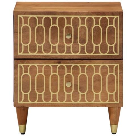 Comodini 2pz 40x33x46 Cm In Legno Massello Di Mango - Foto 2