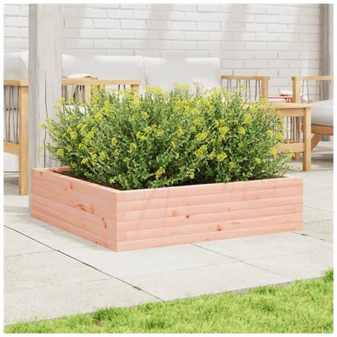 Fioriera Da Giardino 90x90x23 Cm In Legno Massello Di Douglas - Foto 3