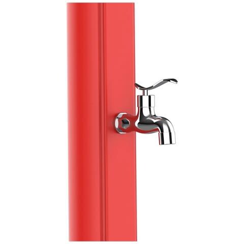 Rio Ss0935 Red Doccia Solare In Polietilene Altezza 226 Cm Serbatoio 25 L Lavapiedi Rosso - Foto 5