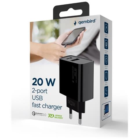 TA-UC-PDQC20-01-BK Caricabatterie per dispositivi mobili Universale Nero AC Ricarica rapida Interno - Foto 12