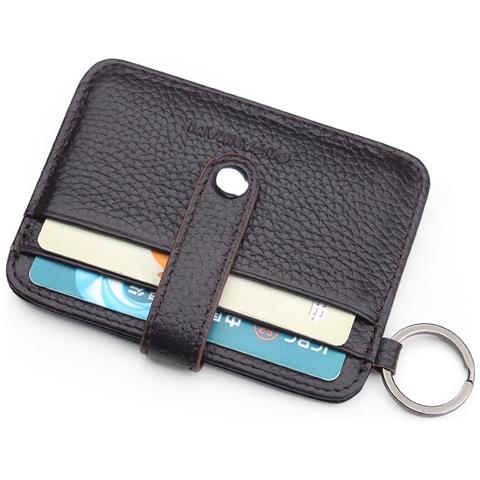 Portafoglio Sottile Per Carte Di Credito, Custodia Per Carte Minimalista In Pelle Pu Coffee - Foto 1