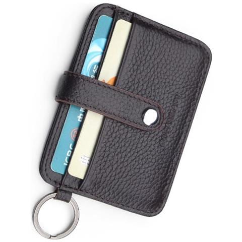 Portafoglio Sottile Per Carte Di Credito, Custodia Per Carte Minimalista In Pelle Pu Coffee - Foto 2