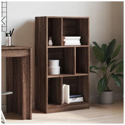 Libreria Rovere Marrone 57x28,5x107,5 Cm In Legno Multistrato - Foto 3