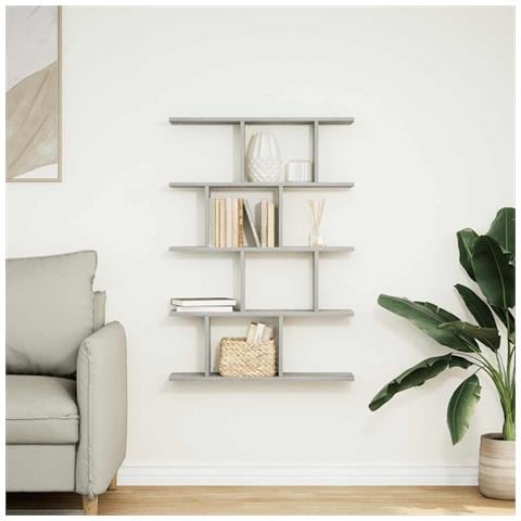 Mensola A Cubo Da Muro 12 Scomparti In Truciolato Sonoma Grigio - Foto 3