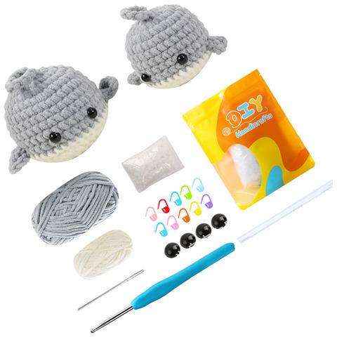 Kit Per Uncinetto Balena Fatto A Mano Grey - Foto 2