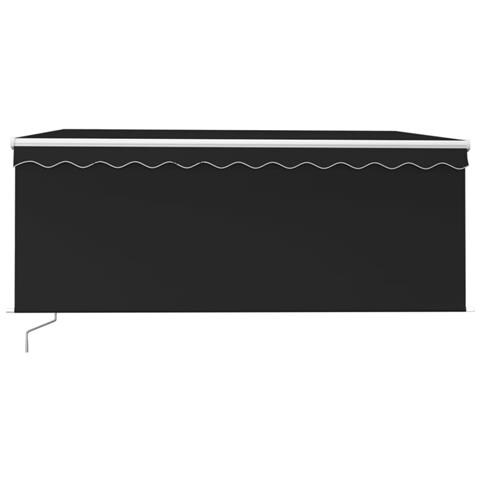 Tenda Sole Retrattile Manuale Con Parasole 3,5x2,5 M Antracite - Foto 2