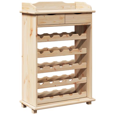 Portabottiglie 90x60x30 cm in legno massello di pino - Foto 1