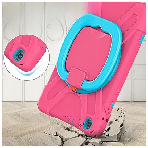 Custodia Per Samsung Tab A 8.0"" T290 T295 Con Supporto E Tracolla Rosa - Foto 4