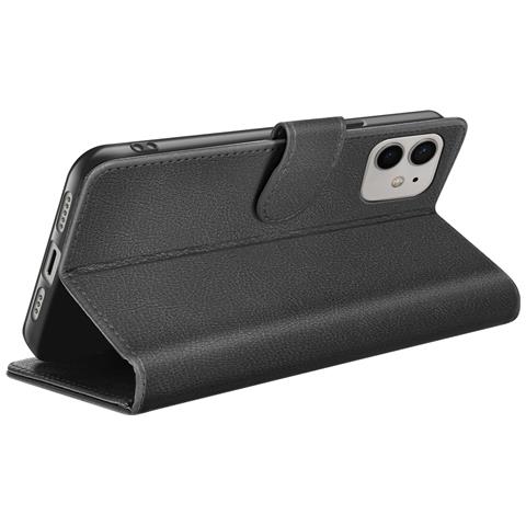 Custodia A Portafoglio Per Iphone 12 E 12 Pro Con Supporto E Linguetta Magnetica, Nero - Foto 2