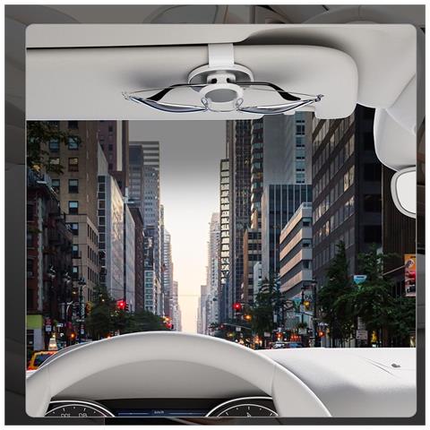 Clip Multifunzionale Per Occhiali Da Sole Per Aletta Parasole Auto - Bianco Argento - Foto 5