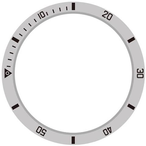 Ghiera Argento & Nera - 45mm - Anello Scala Tachimetrica Compatibile Con Samsung Galaxy Watch 5 Pro - Foto 1