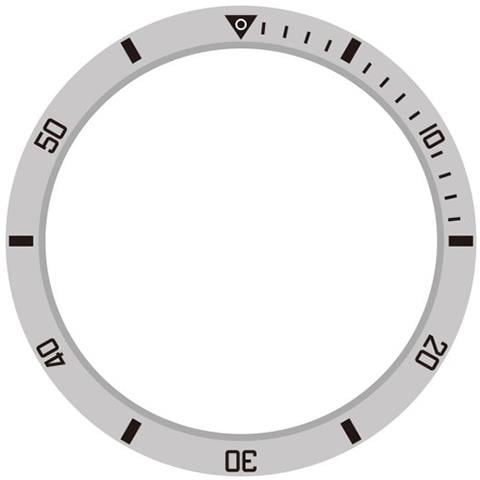 Ghiera Argento & Nera - 45mm - Anello Scala Tachimetrica Compatibile Con Samsung Galaxy Watch 5 Pro - Foto 2