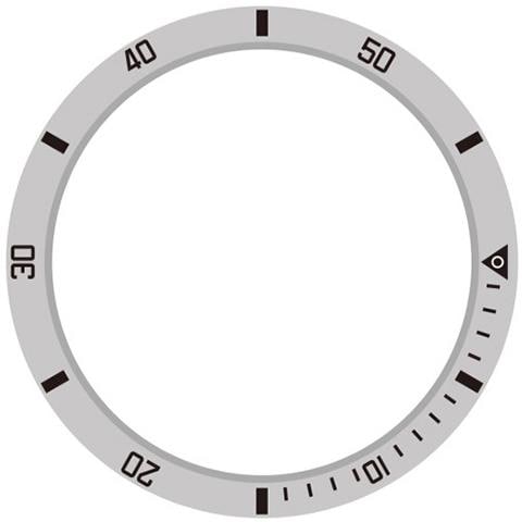 Ghiera Argento & Nera - 45mm - Anello Scala Tachimetrica Compatibile Con Samsung Galaxy Watch 5 Pro - Foto 3