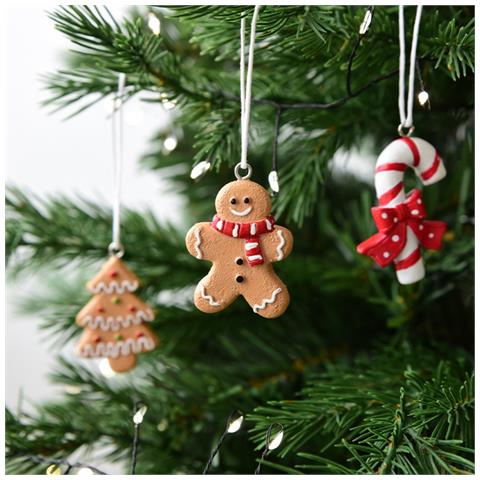 Set Di 4 Decorazioni Natalizie Per Albero - Ornamenti Di Caramelle In Resina - Foto 5