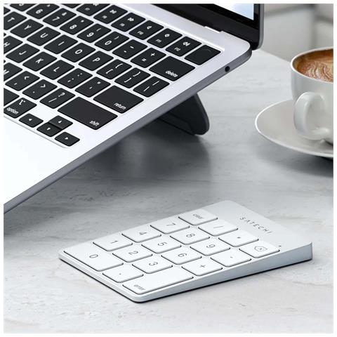 Tastierino Numerico Wireless Bluetooth In Alluminio Ultrasottile, Argento - Foto 2
