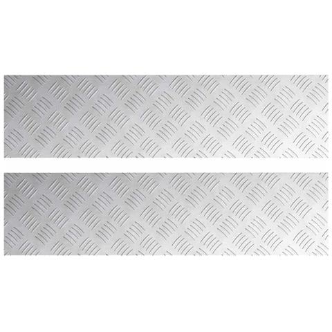 Dischi Quadrati 2 pcs Argento 80 x 20 cm Alluminio - Foto 1