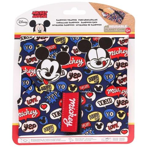 Confezione Lavabile Per Colazione Con Motivo Illustrato E Chiusura In Scratch 44×35 Cm, Blu - Foto 2