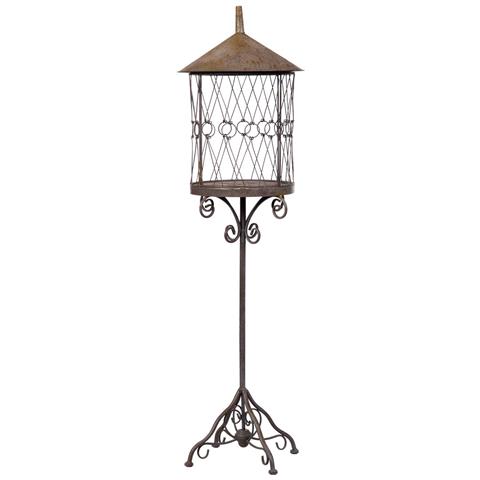 Gabbia Decorativa In Metallo Marrone D45,72x168,91h Cm - Foto 2