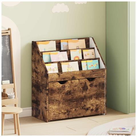 Libreria per Bambini con cassetto Rovere fumé 60 x 29,5 x 69 cm - Foto 2