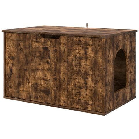 Casa per Gatti Rovere fumé 85 x 55 x 50,5 cm Legno multistrato - Foto 1