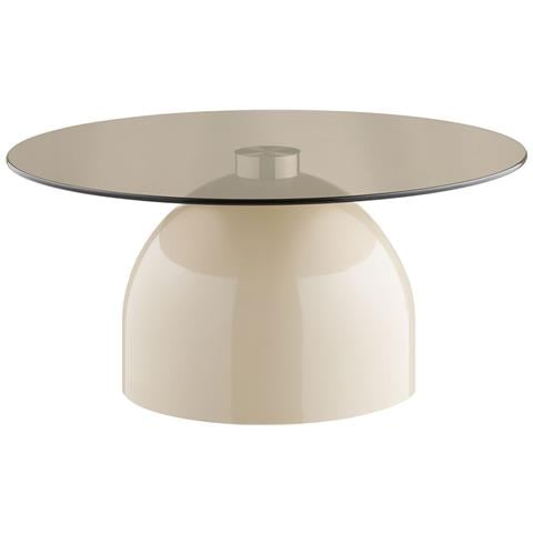 Tavolino Ravello-beige-vetro-70x70x33 Cm - Foto 1