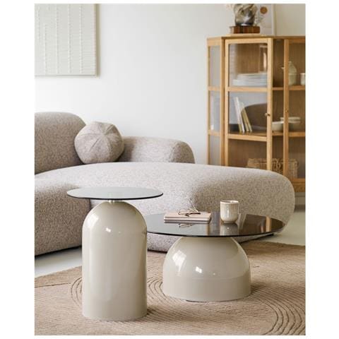 Tavolino Ravello-beige-vetro-70x70x33 Cm - Foto 7