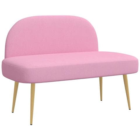 Panchina imbottita con schienale Rosa 110 x 60 x 76 cm - Foto 1