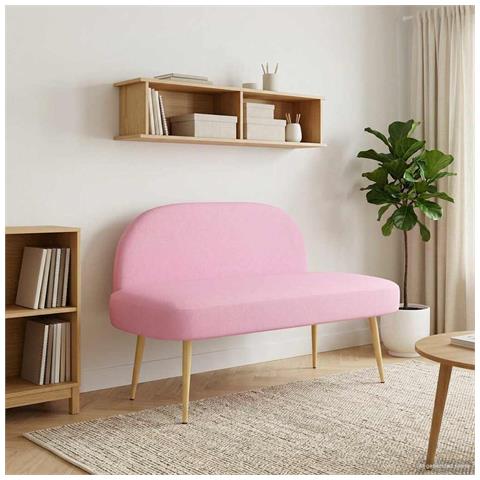 Panchina imbottita con schienale Rosa 110 x 60 x 76 cm - Foto 2
