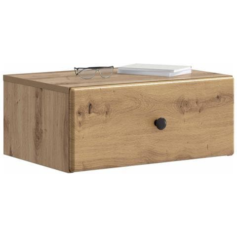 Mobiletto da notte a muro con cassetto 2 pcs Rovere Artigianale - Foto 2