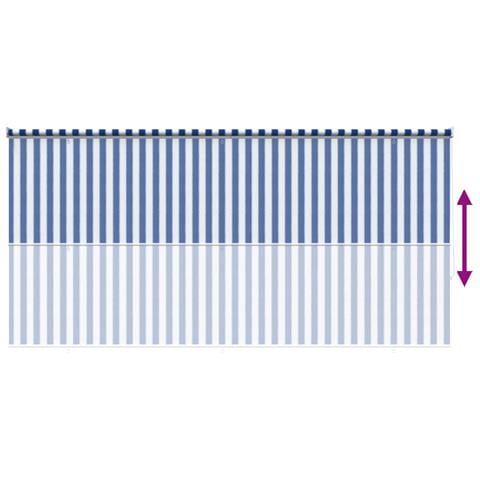 Tenda a Rullo Esterno Blocco UV 90% Strisce Blu e Bianche HDPE - Foto 9