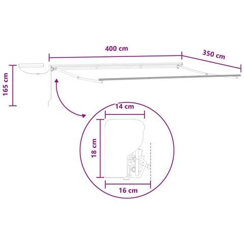Tettuccio Elettrico Retrattile Tortora 4 × 3,5 m - Foto 9