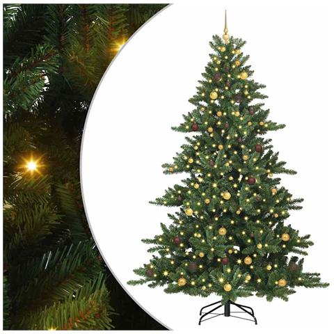 Albero di Natale Artificiale con Rami Pieghevoli Verde 240 cm - Foto 1