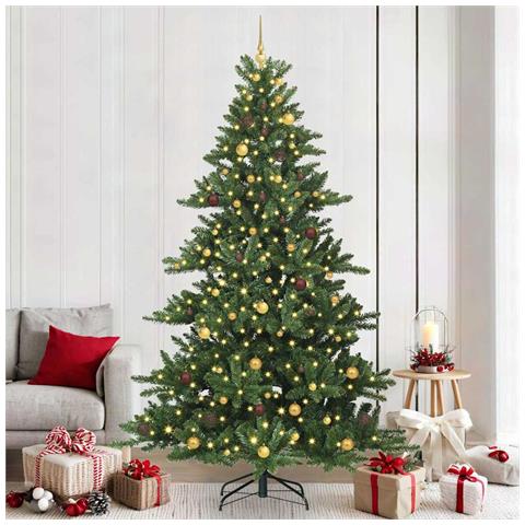 Albero di Natale Artificiale con Rami Pieghevoli Verde 240 cm - Foto 2