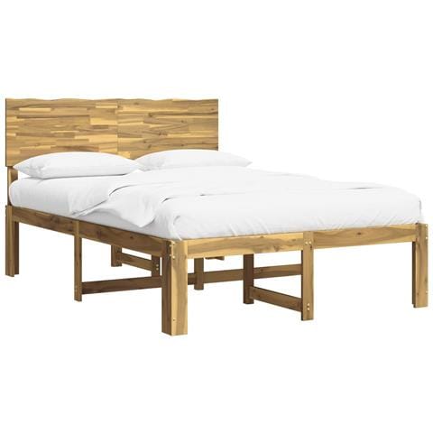 Letto matrimoniale con testiera ROSTOCK Bianco 120 x 190 cm - Foto 1