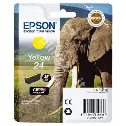 C13T24244010 Cartuccia Ink Originale Gialla per Epson Colore SC-F6000 Capacità 360 Pagine Confezione 4 pezzi - Foto 3