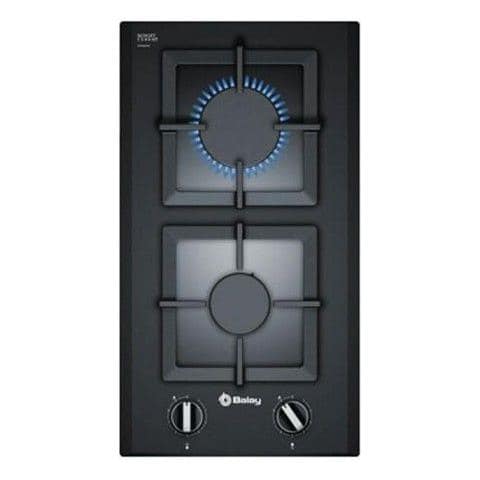 Piano Cottura S0408200 a Gas 2 Fuochi da 30 cm Colore Nero - Foto 2