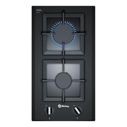 Piano Cottura S0408200 a Gas 2 Fuochi da 30 cm Colore Nero - Foto 3