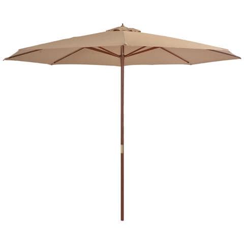 Ombrellone da Esterni con Palo in Legno 350 cm Grigio Talpa - Foto 1