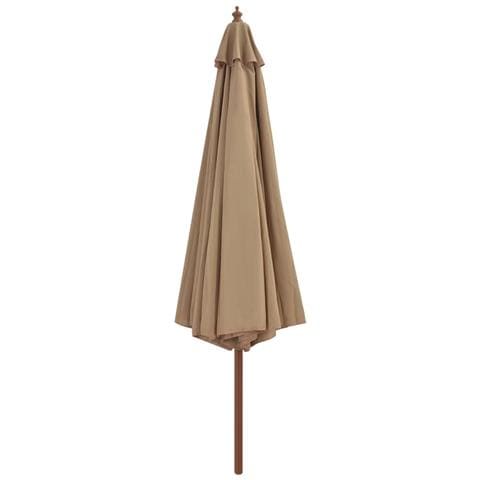 Ombrellone da Esterni con Palo in Legno 350 cm Grigio Talpa - Foto 4