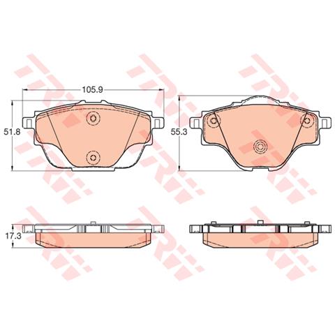 Kit Pastiglie Freno Gdb2034 - Foto 3