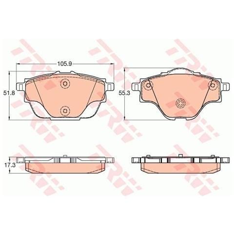 Kit Pastiglie Freno Gdb2034 - Foto 1
