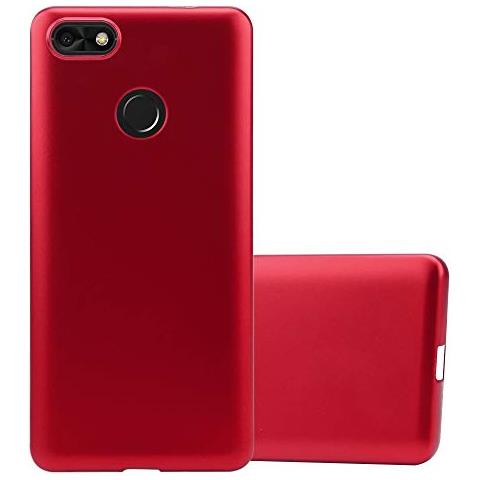 Custodia Compatibile Con Huawei Y6 Pro 2017 In Rosso Metallico - Coperchio Protettivo In Silicone Tpu Flessibile - Foto 1