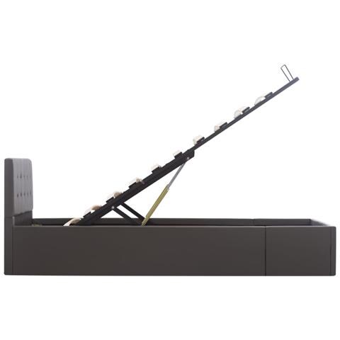 Giroletto Con Contenitore Idraulico Grigio Similpelle 90x200cm - Foto 2