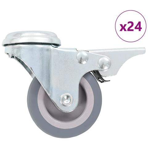 Ruote Girevoli con Foro per Bullone 24 pz 50 mm - Foto 1