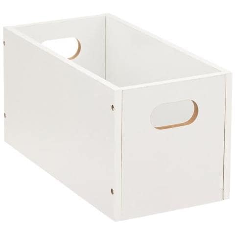 Scatola Portaoggetti - Bianco - Mdf e2 - L. 15 X P. 30,5 X H. 15 Cm - Foto 1